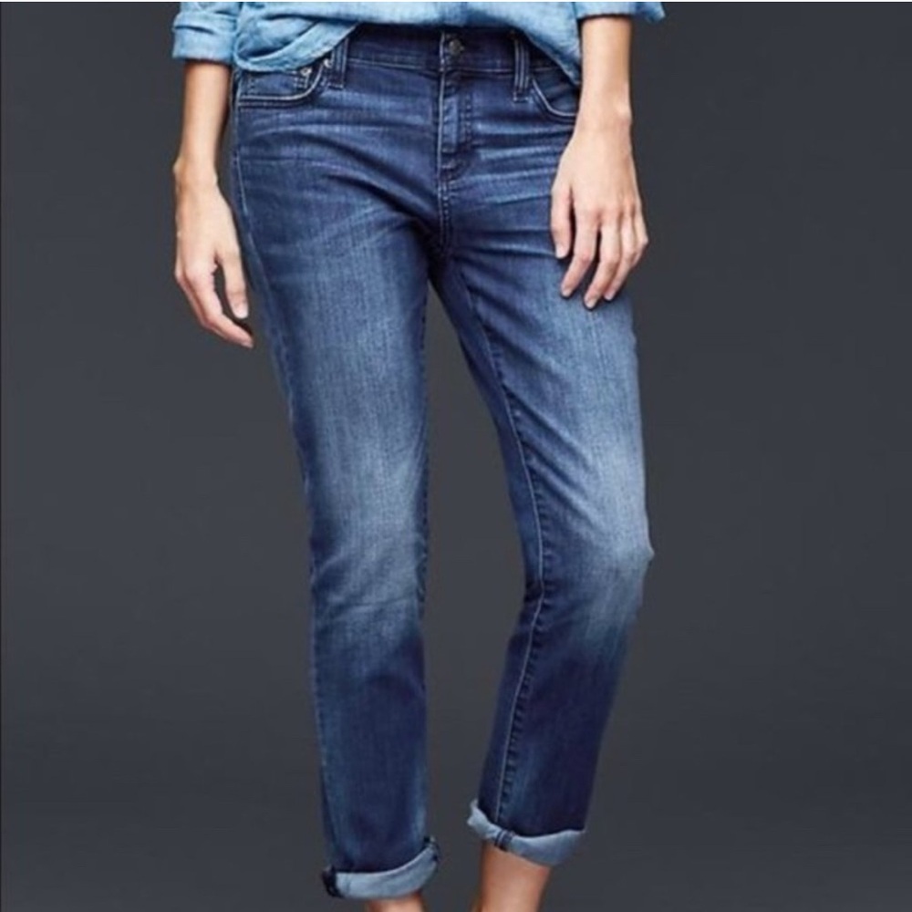 Gap Girlfriend Dark Blue Jeans Denim Pants Size 31 Regular